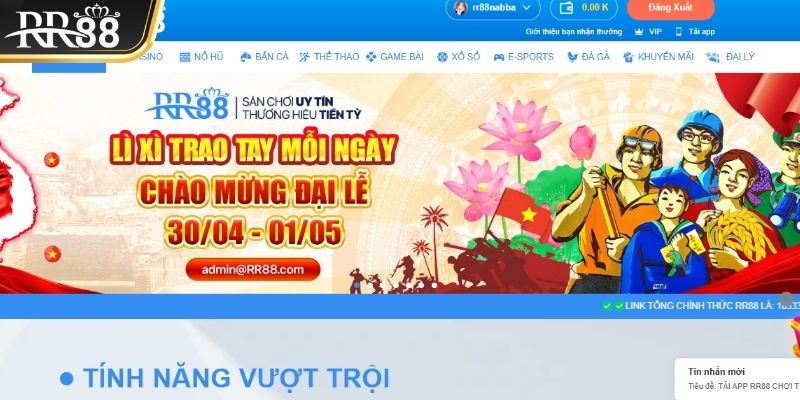 RR88 là thương hiệu nổi tiếng thu hút sự yêu thích của đông đảo người chơi