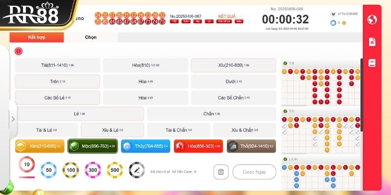 Bạn sẽ chọn ra 10 số may mắn để tham gia Keno