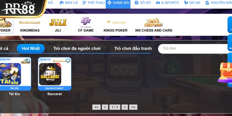 Gợi ý một vài tựa game nổi bật của live casino RR88